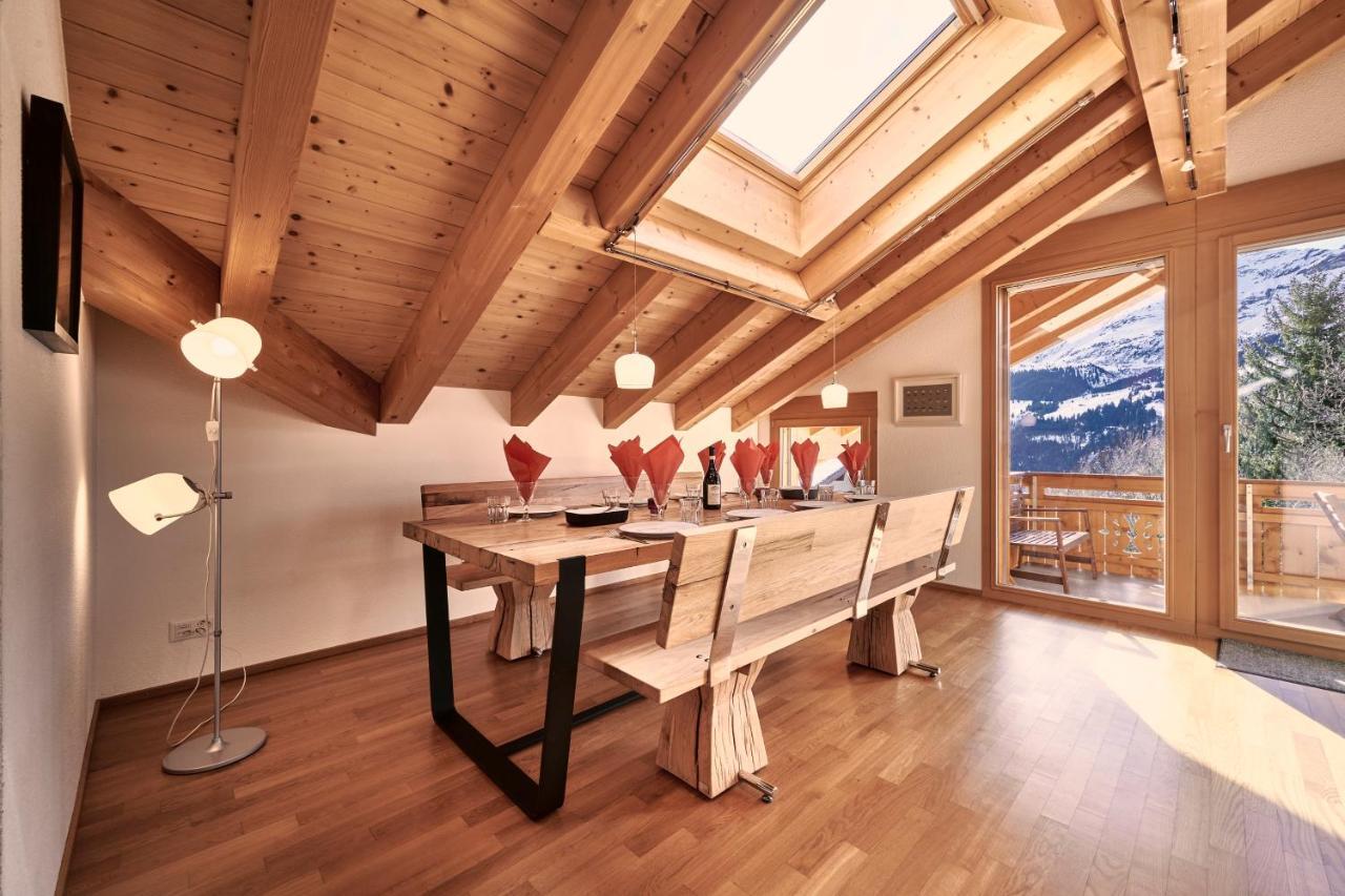 Chalet Bergfrieden Penthouse ヴェンゲン エクステリア 写真
