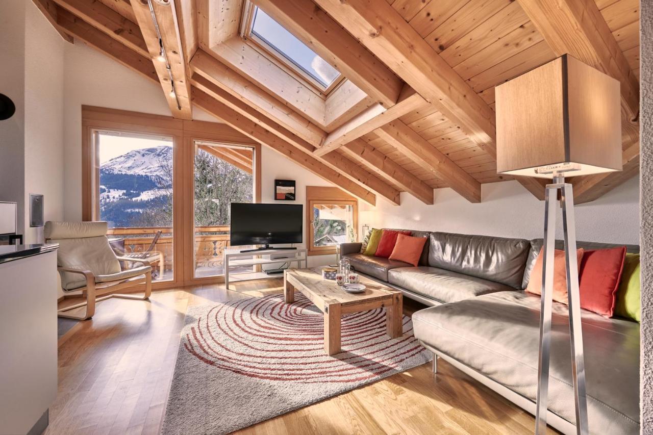 Chalet Bergfrieden Penthouse ヴェンゲン エクステリア 写真