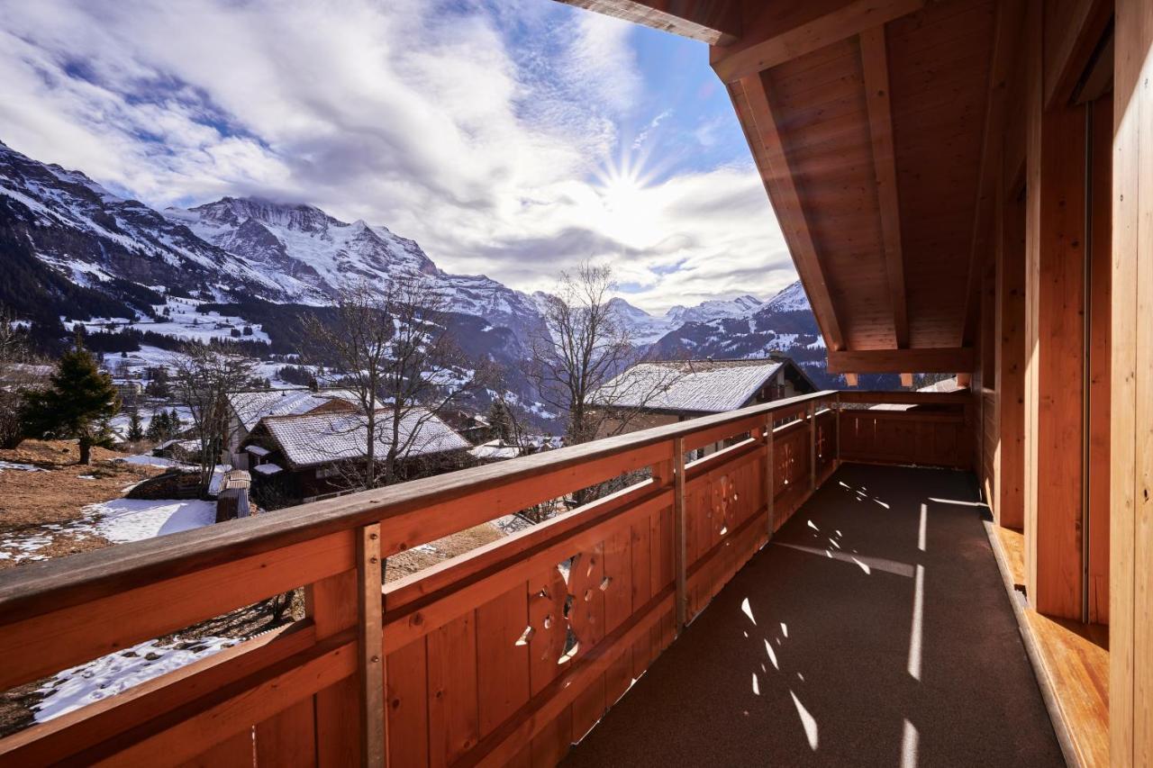 Chalet Bergfrieden Penthouse ヴェンゲン エクステリア 写真